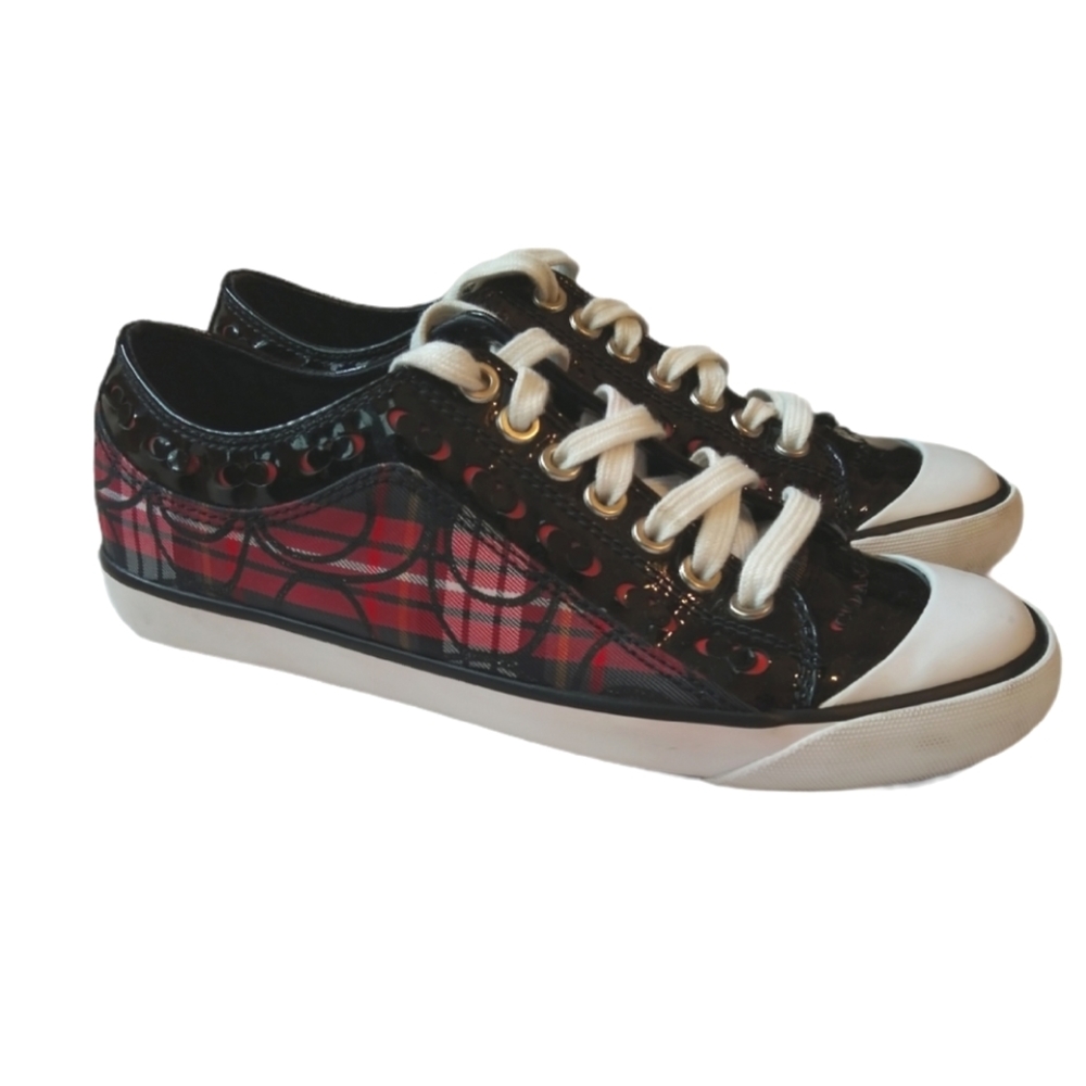 Coach Briar Tartan Plaid Sneakers
